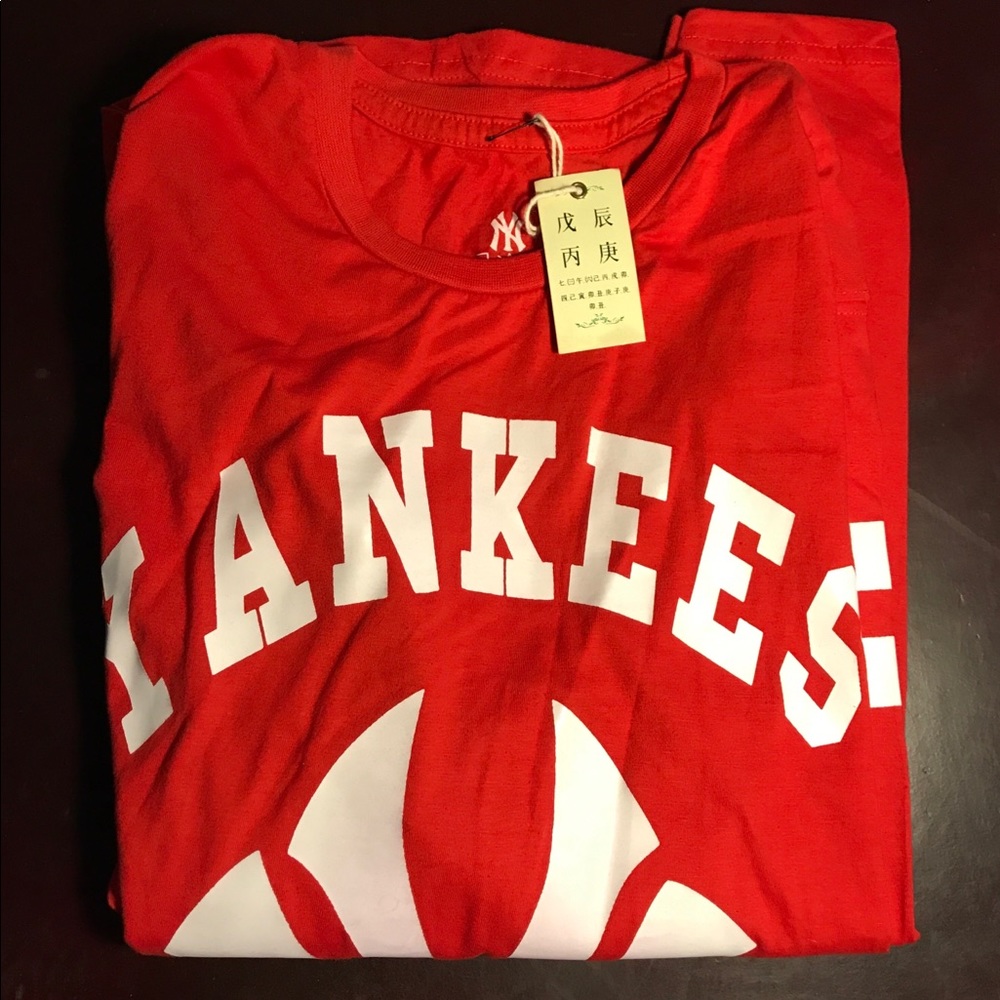 Japanese(?) NY Yankees Shirt, High Quality Sz L